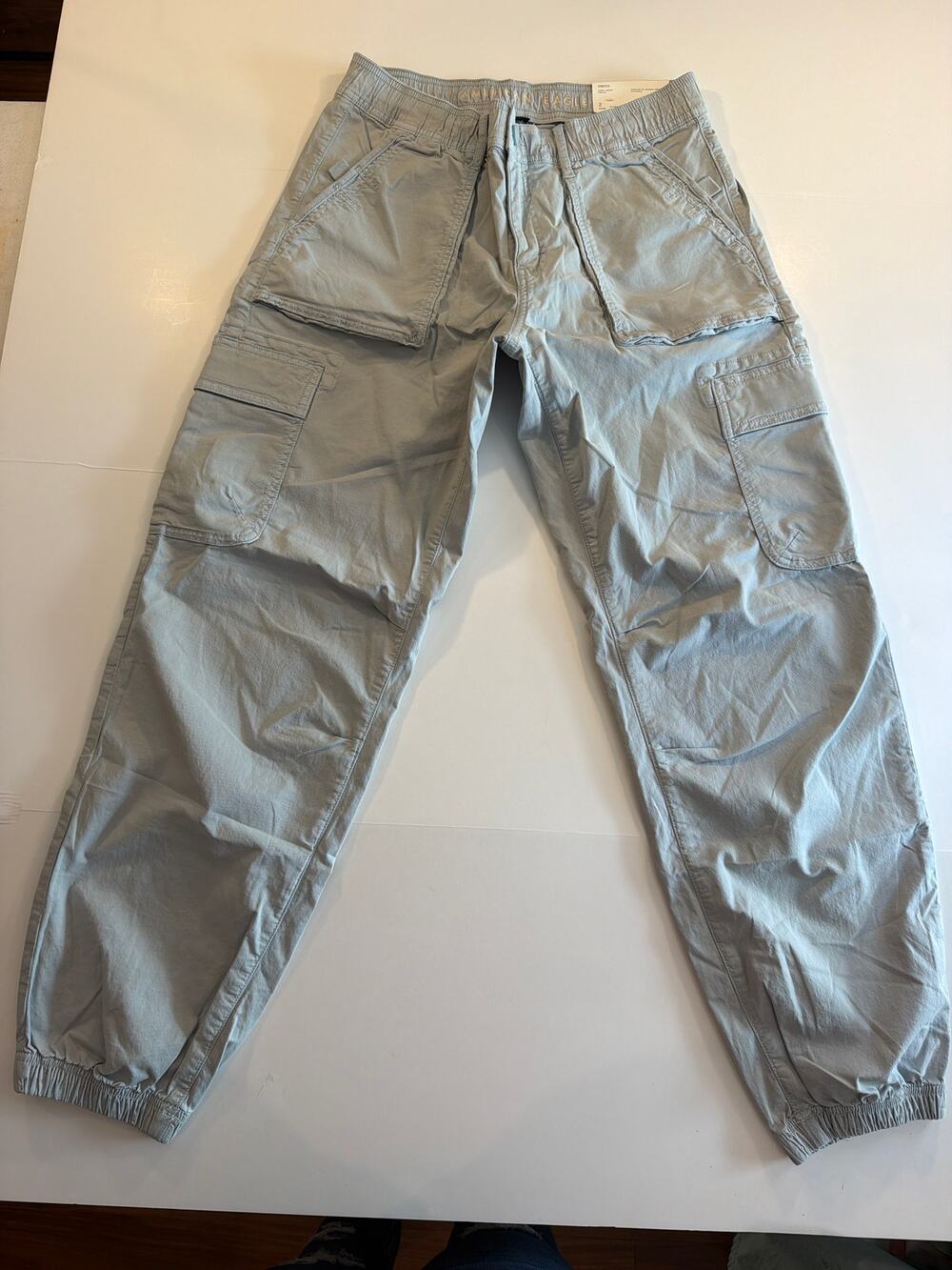 American Eagle Baggy Jogger W Sz 2 High Rise Light Blue NWT